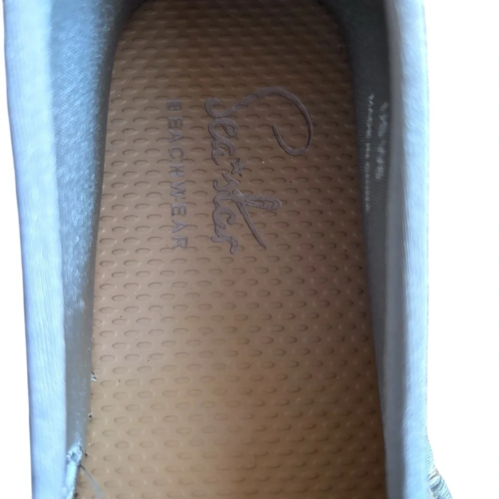 Seastar Beachwear Slip On Gray Beach Shoes Sz 8
